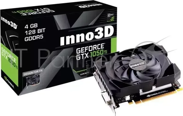 Видеокарта 2Gb <PCI-E> Inno3D GeForce GTX 1050 Compact N1050-1SDV-E5CM <GTX1050, GDDR5, 128bit, HDCP, DVI, HDMI, DP, Retail>