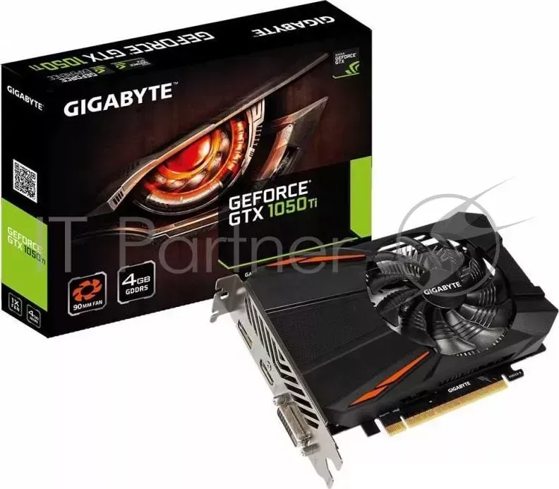 Видеокарта GIGABYTE GeForce GTX 1050TI D5 4G, GV-N105TD5-4GD, 4Гб, GDDR5, OC, Ret GIGABYTE D5