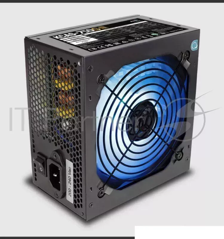 Блок питания Aerocool ATX 750W KCAS-750G 80+ gold (24+4+4pin) APFC 120mm fan color LED 7xSATA RTL