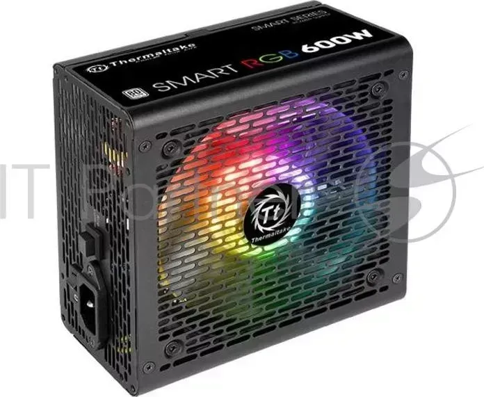 Блок питания Thermaltake ATX 600W Smart RGB 600 80 24 4 4pin APFC 120mm fan color 5xSATA RTL