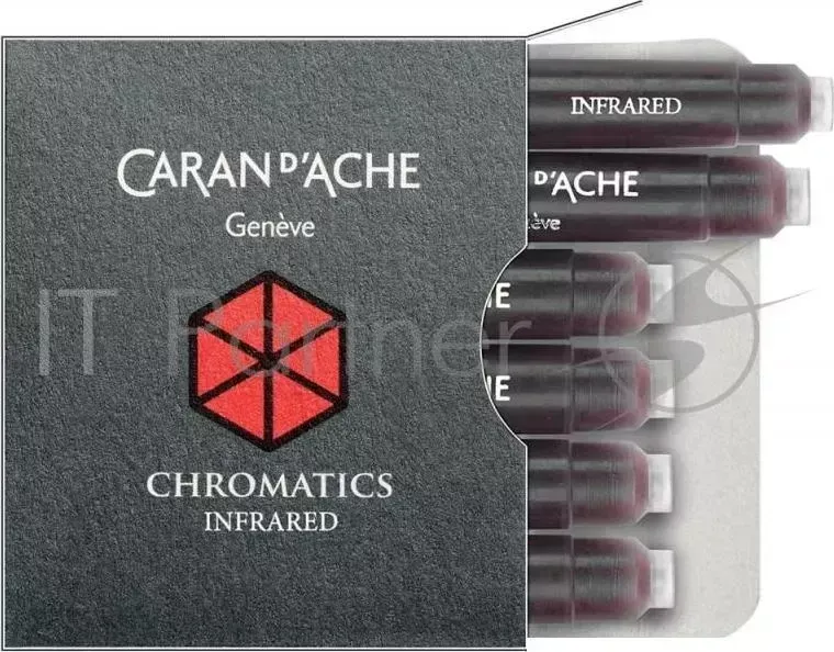 Картридж Carandache Chromatics (8021.070) Infrared чернила для ручек перьевых (6шт)