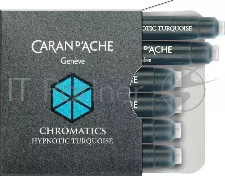 Картридж Carandache Chromatics (8021.191) Hypnotic turquoise чернила для ручек перьевых (6шт)