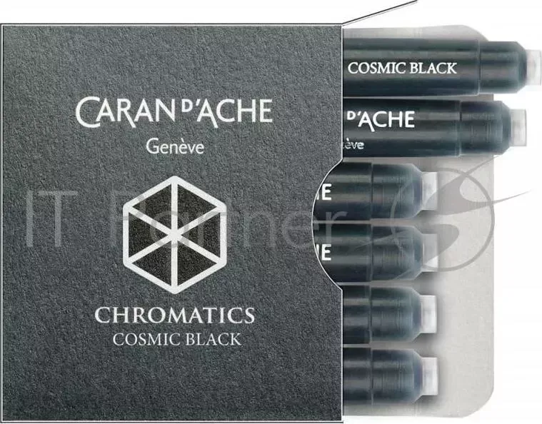 Картридж Carandache Chromatics (8021.009) Cosmic black чернила для ручек перьевых (6шт)