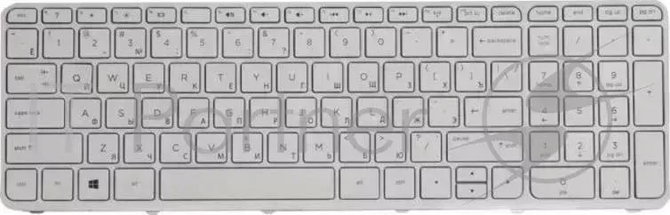 Клавиатура [HP Pavilion 15-e, 15-n, 250 G3, 255 G3, 256 G3] [---] White, White Frame
