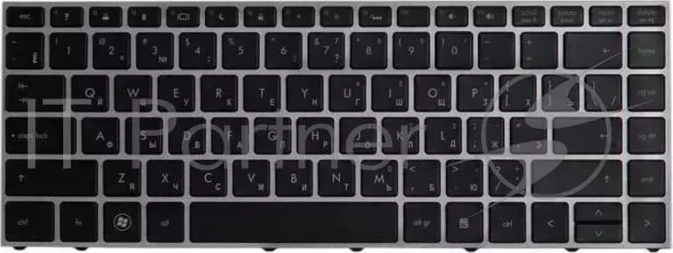 Клавиатура [HP Probook 5330M] [AEF11700010] [9Z.N6TBQ.00R] [653171-251] Black buttons, Silver frame, BackLight