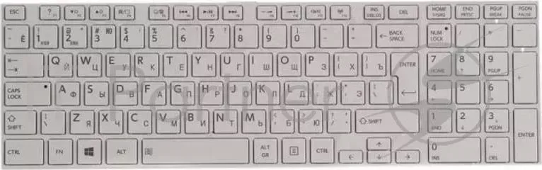 Клавиатура [ TOSHIBA Satellite L50, L850, L875, P850, P855 NSK TV1SU White, White Frame