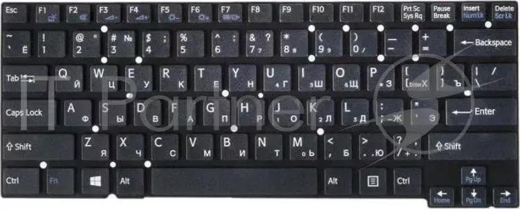 Клавиатура [ SONY Vaio SVT1312 149109811 Black, No Frame