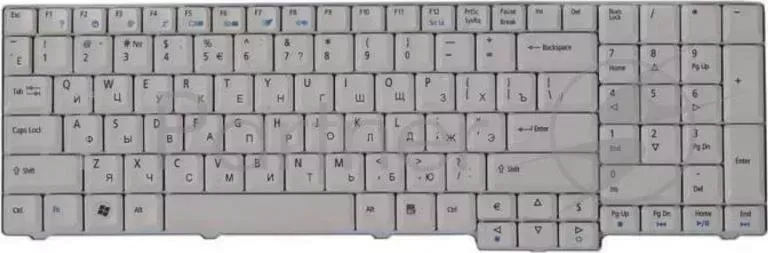 Клавиатура [ ACER Aspire 7220/7520/7720 9J.N8782.P1D KB.INT00.149 White, RU Print