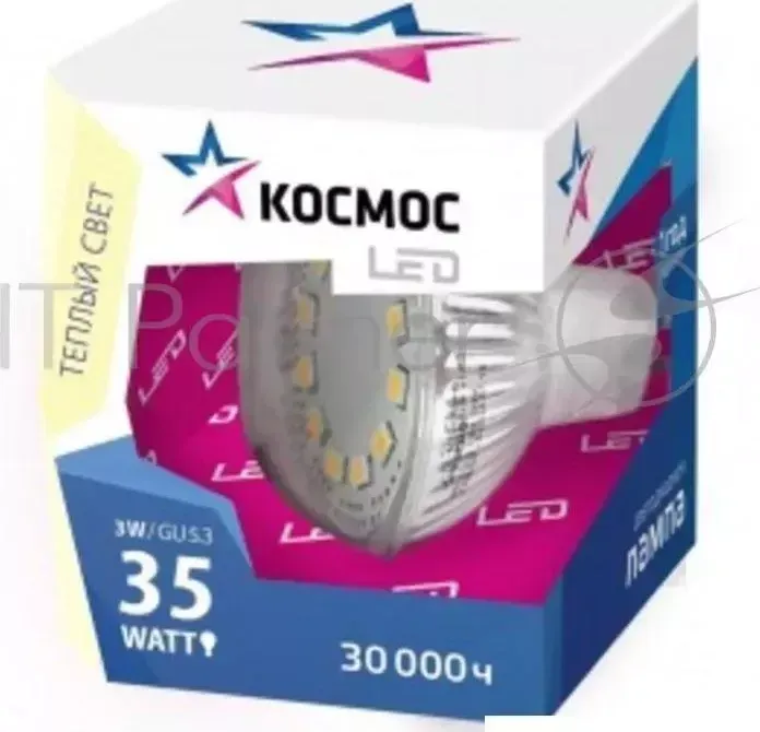 Лампа светодиодная КОСМОС JCDR 7Вт 220В GU5.3 3000К