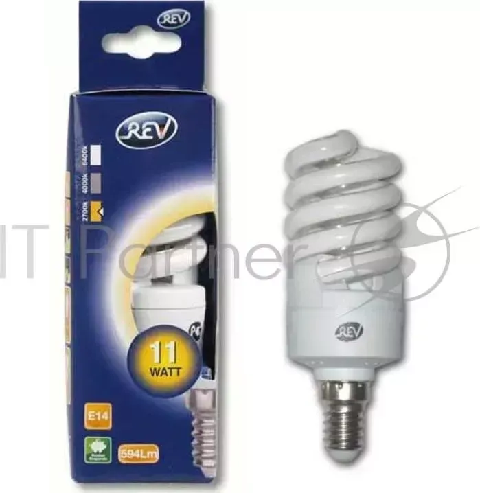 Лампа энергосберегающая REV RITTER 32250 4 11W E14 2700K