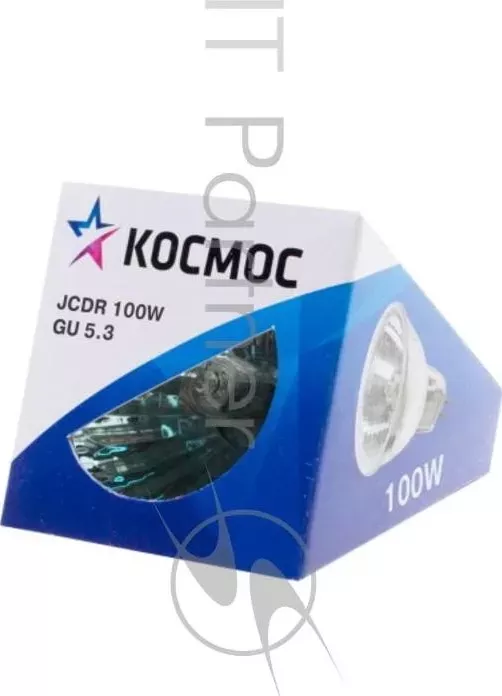 Лампа галогенная с отражателем КОСМОС JCDR 220В/100Вт GU5.3