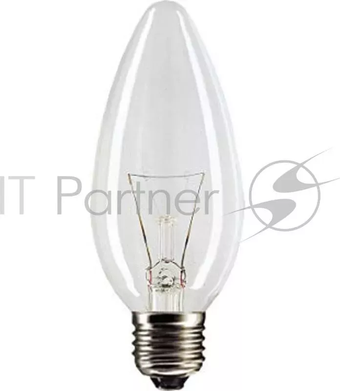 Лампа накаливания PHILIPS B35 60W E27 CL свеча прозрачная 1 шт PHILIPS CL 1