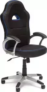 Кресло офисное TetChair PILOT кож/зам+ткань, черный+синий, 36-6/15-2/36-39