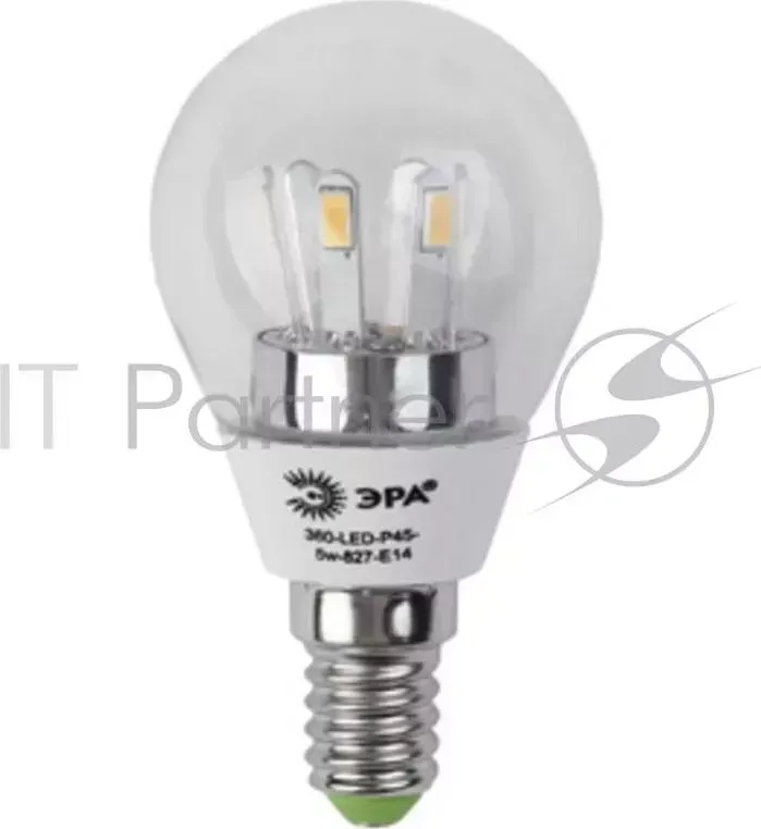 Лампа светодиодная ЭРА 360- P45-5w-827-E14 10/50/2400 5Вт Е14 420лм