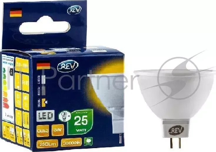 Лампа светодиодная REV RITTER 32320 4 MR16 GU5.3 3W 3000K