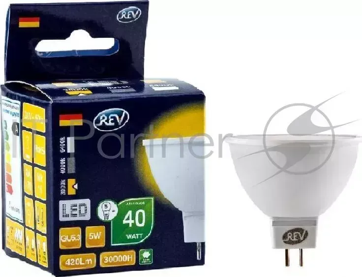Лампа светодиодная REV RITTER 32322 8 MR16 GU5.3 5W 3000K