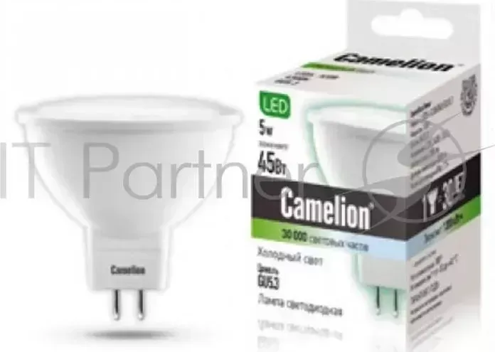 Лампа светодиодная CAMELION LED5-S108/845/GU5.3 5Вт 220В GU5.3 4500К