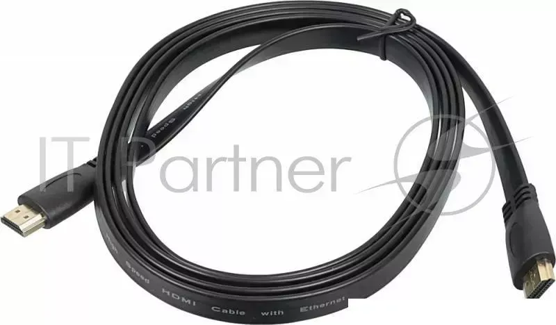 Кабель аудио-видео High Speed ver.1.4 Flat HDMI m /HDMI m 2м. черный