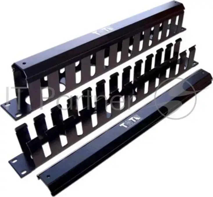 Кабельный органайзер TWT (TWT-ORG/CV-2U) 19" c крышкой. 2U LANMASTER c 2U
