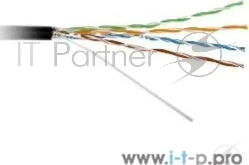 Кабель Hyperline UTP4-C5E-SOLID-OUTDOOR-40-500/UUTP4-C5E-S24-OUT-PE-BK-500 UTP (U/UTP), кат. 5e, 4 пары, (500 м), (24 AWG), одножильный (solid)