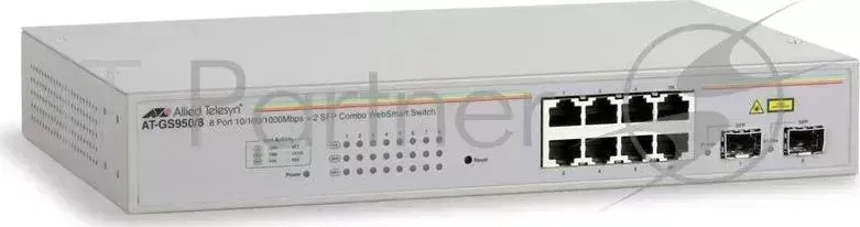 Коммутатор Allied Telesis 8 port 10/100/1000TX WebSmar switch with 2 SFP bays