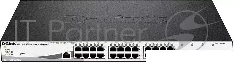 Коммутатор Smart D-LINK DGS-1210-28P/ME/A1A 24x10/100/1000Mbps PoE +4xSFP, 19'', Green Ethernet D-LINK D LINK DGS 1210 28P/ME/A1A 4xSFP,