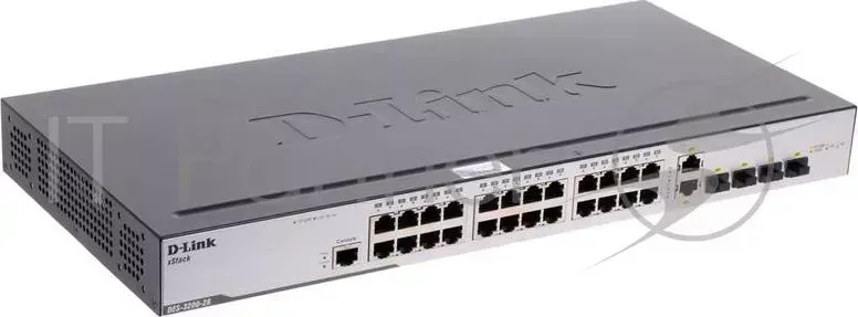 Коммутатор D-LINK Switch DES-3200-28 Управляемый 24x10/100Mbps, 2 Combo 1000BASE-T/SFP, 19''''