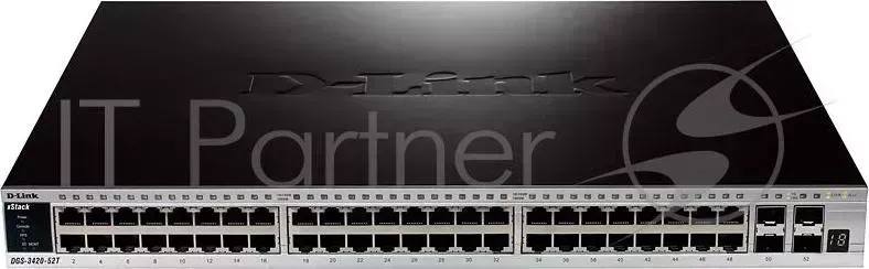 Коммутатор D-LINK DGS-3420-52T управляемый 19U 48x10/100/1000BASE-T