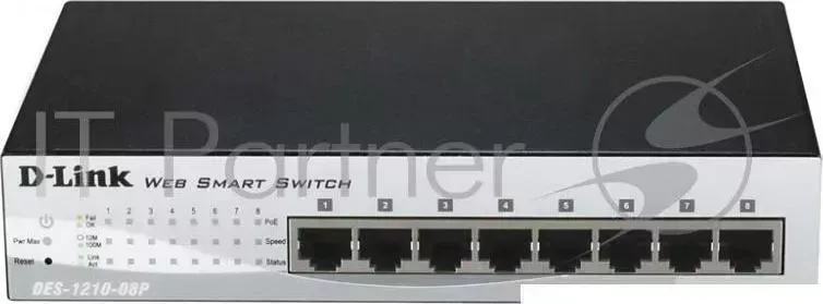 Коммутатор D-LINK DES-1210-08P управляемый 8x10/100BASE-TX