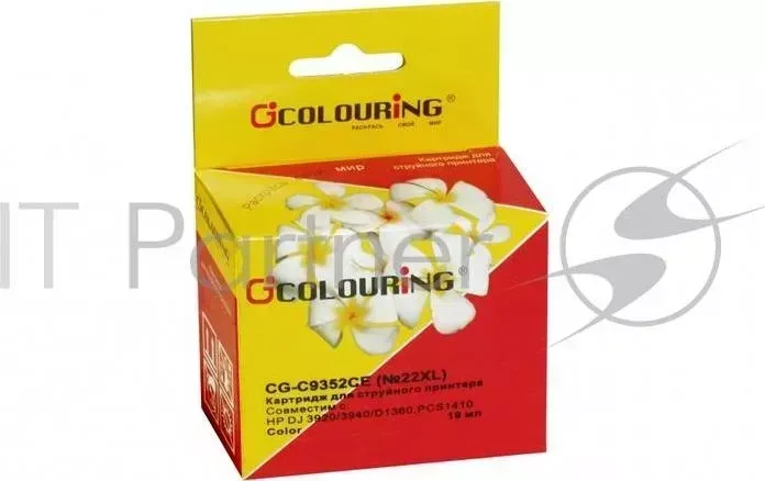 Картридж CG-C9352CE №22XL для принтеров HP DJ 3920/3940/D1360/PCS1410 Color водные COLOURING HP DJ