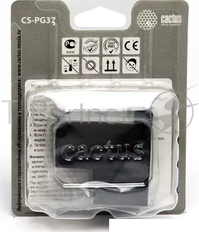 Картридж струйный CACTUS CS PG37 черный для Canon Pixma iP1800/iP2500/iP2600 9ml