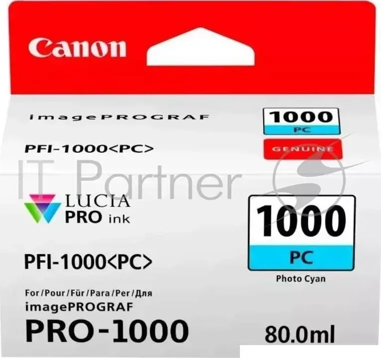 Картридж CANON PFI-1000 PC Photo Cyan CANON PC