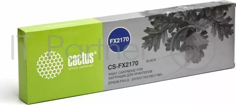 Картридж матричный CACTUS CS FX2170 для Epson FX/LQ 2070/2170, ресурс 9 000 000 зн, black