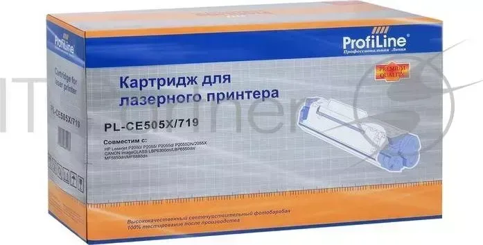 Картридж PL-CE505X/719 для принтеров HP LJ P2050/P2055/P2055D/P2055DN/Canon LBP 6300dn/6650dn/MF5840dn/5880dn/MF5940 6500 копий PROFILINE HP LJ ProfiLine