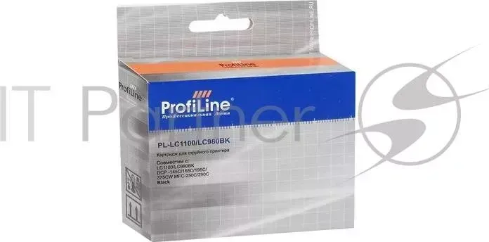 Картридж для принтеров Brother LC1100/LC980BK DCP -145C/165C/195С/375CW MFC-250C/290C/DCP-6690CW Black водн PROFILINE ProfiLine