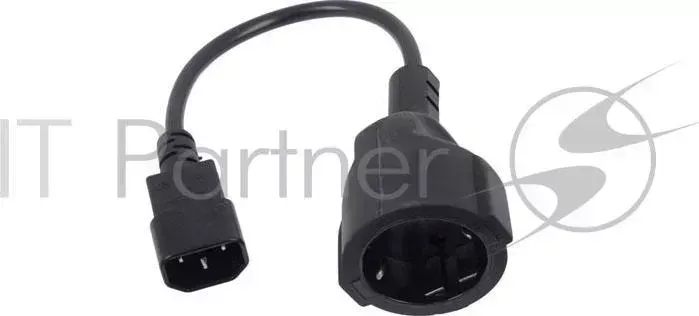 Кабель-переходник UPS->розетка VCOM IE 320 C14 to Socket Type F 3Gx0,75mm VDE CE002