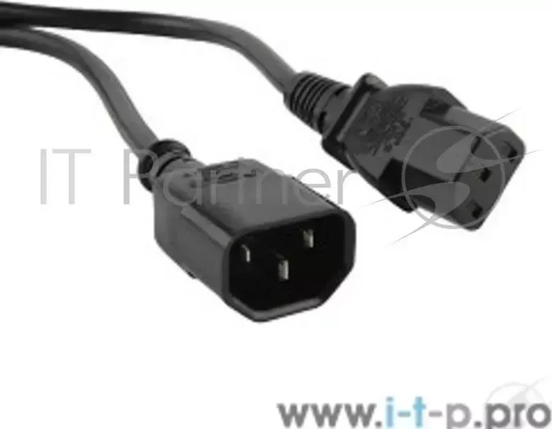 Кабель Hyperline PWC IEC13 IEC14 1.0 BK монитор компьютер IEC 320 C13 IEC 320 C14 3x0.75 , 1 м