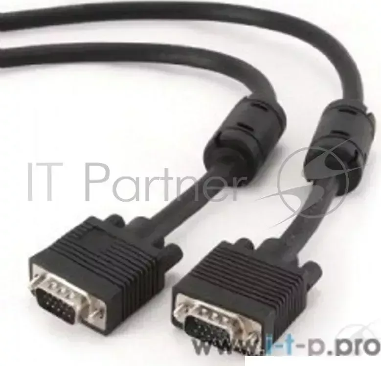 Кабель GEMBIRD /Cablexpert CC PPVGA 20M B, VGA Premium , 15M/15M, 20м, черный, тройной экран,феррит.кольца