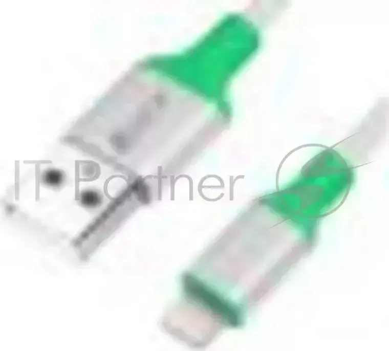 Кабель Greenconnect 0.5m Apple USB 2.0 AM/Lightning 8 pin для Iphone 5/6/7/8/X поддержка всех IOS, белый, алюминиевый корпус серебро, зеленый ПВХ, GCR 50504