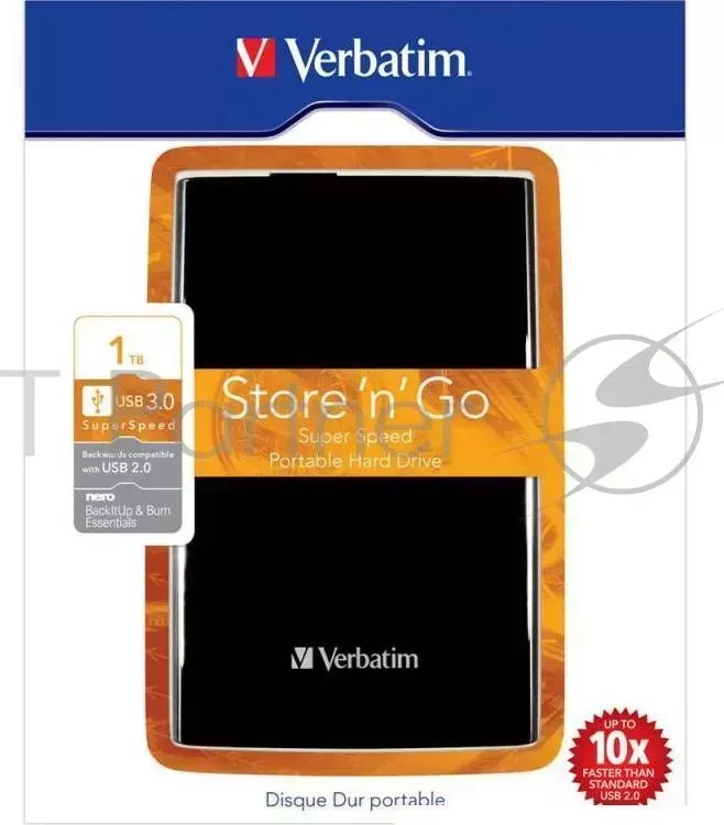 Внешний Жесткий диск VERBATIM USB 3.0 1Tb 53023 5400rpm 2.5" черный