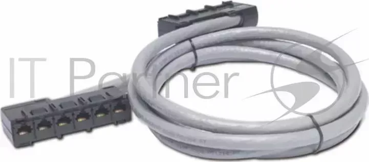 Кабель данных APC Data Distribution Cable, CAT5e UTP CMR Gray, 6xRJ 45 Jack to 6xRJ 45 Jack, 15ft 4,5m