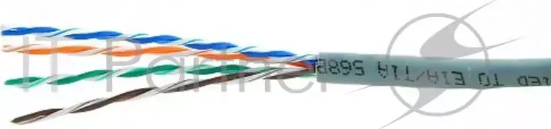 Кабель Cablexpert, UTP5e, 4 пары, 7 *0.18 мм, медь, многож., 305 м, Fluke Test, серый CABLEXPERT , 4 7