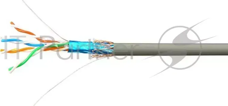 Кабель SkyNet Premium SFTP indoor 4x2x0,51, медный, FLUKE TEST, кат.5e, однож., 305 м, box, серый, экран оплетка алюминий