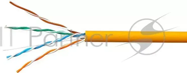 Кабель SkyNet Premium UTPнг LSZH 4x2x0,51, низкое дымовыделение, нулевое содержание галогенов, медный, FLUKE TEST, кат.5e, однож., 305 м, box, оранжевый
