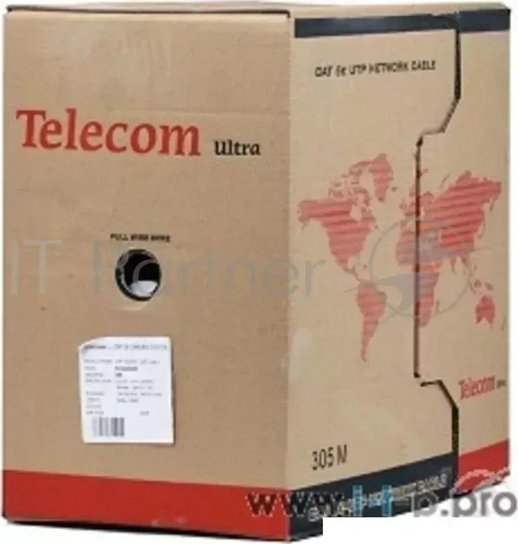 Кабель Telecom Ultra Base UTP кат.5e 4 пары 305м 0.48mm CCA серый TUS44048E