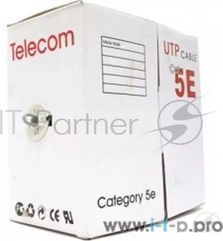 Кабель Telecom UTP кат. 5e 4 пары 305м 0.52mm CCA серый UTP4 TC305C5EPRO CCA IS