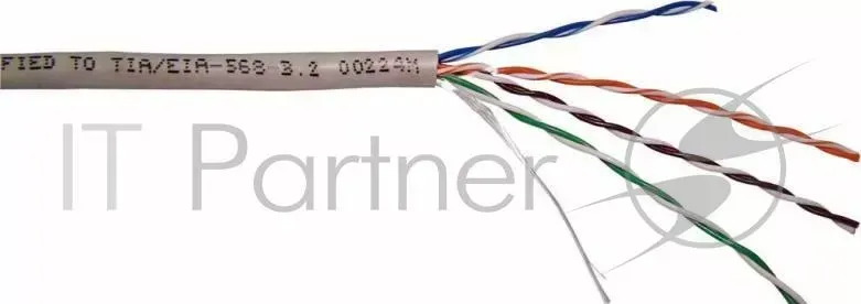 Кабель информационный Lanmaster TWT-5EUTP-LSZH кат.5е U/UTP не экранированный 4X2X24AWG LSZH внутренний 305м белый LANMASTER TWT 5EUTP UTP 4 Pairs Cat 5e White