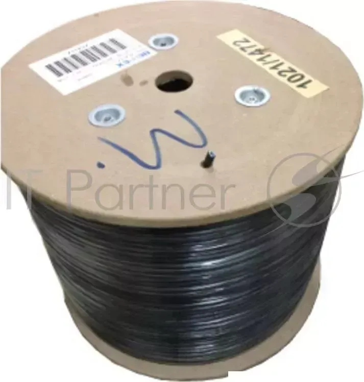 Кабель UTP 4 Pair AWG 24 CCA wooden reel, PE+PVC jacket, cat5E 305м черный Behpex 4 24