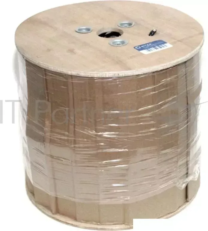 Кабель витая пара UTP 5bites EXPRESS US5525 305BE, бухта 305м, Cat.5E, 4 пары, Outdoor, одножильный, чистая медь, на деревянной катушке, 4X2X1/0.511, PVC PE, BLACK