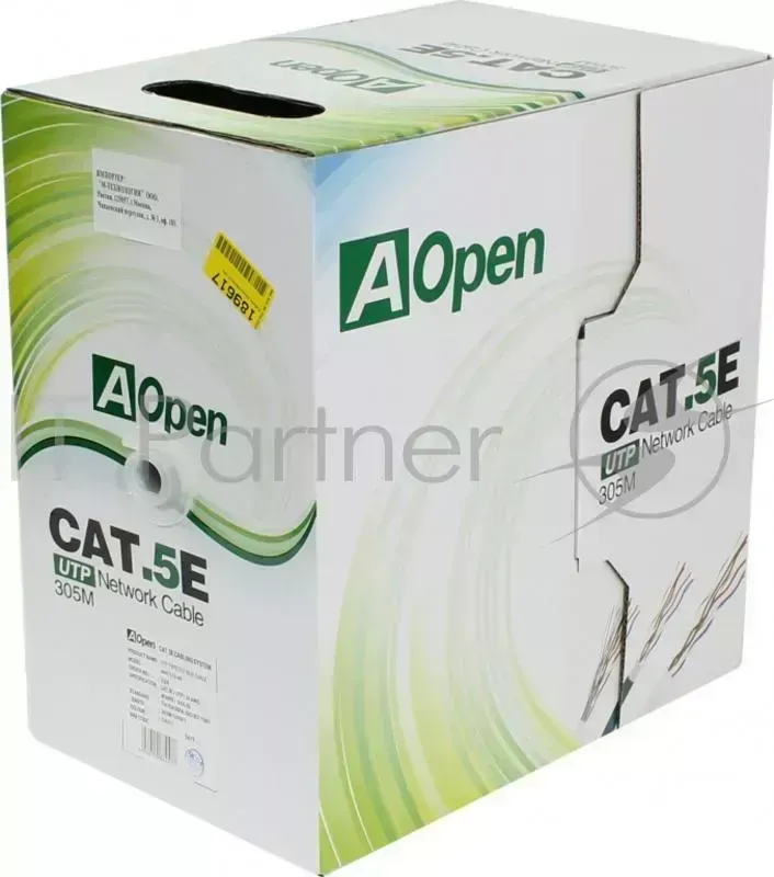 Кабель Aopen /Qust UTP кат. 5e 4 пары 305м 0.4мм ССА 6938510882578